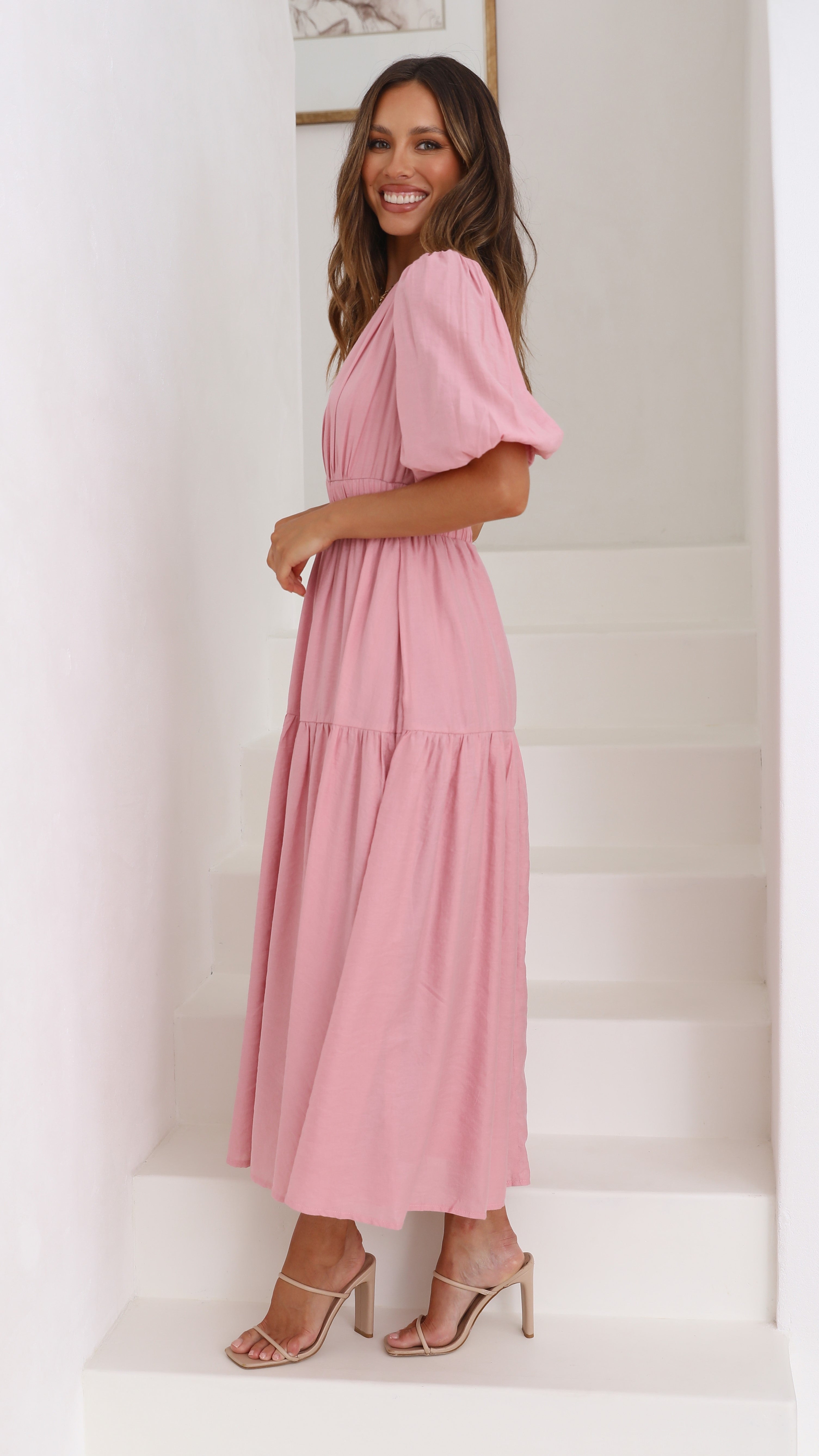 Erin Midi Dress - Soft Pink - Billy J