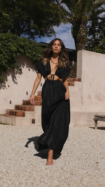 Load image into Gallery viewer, Marilyn Maxi Dress - Black - Billy J
