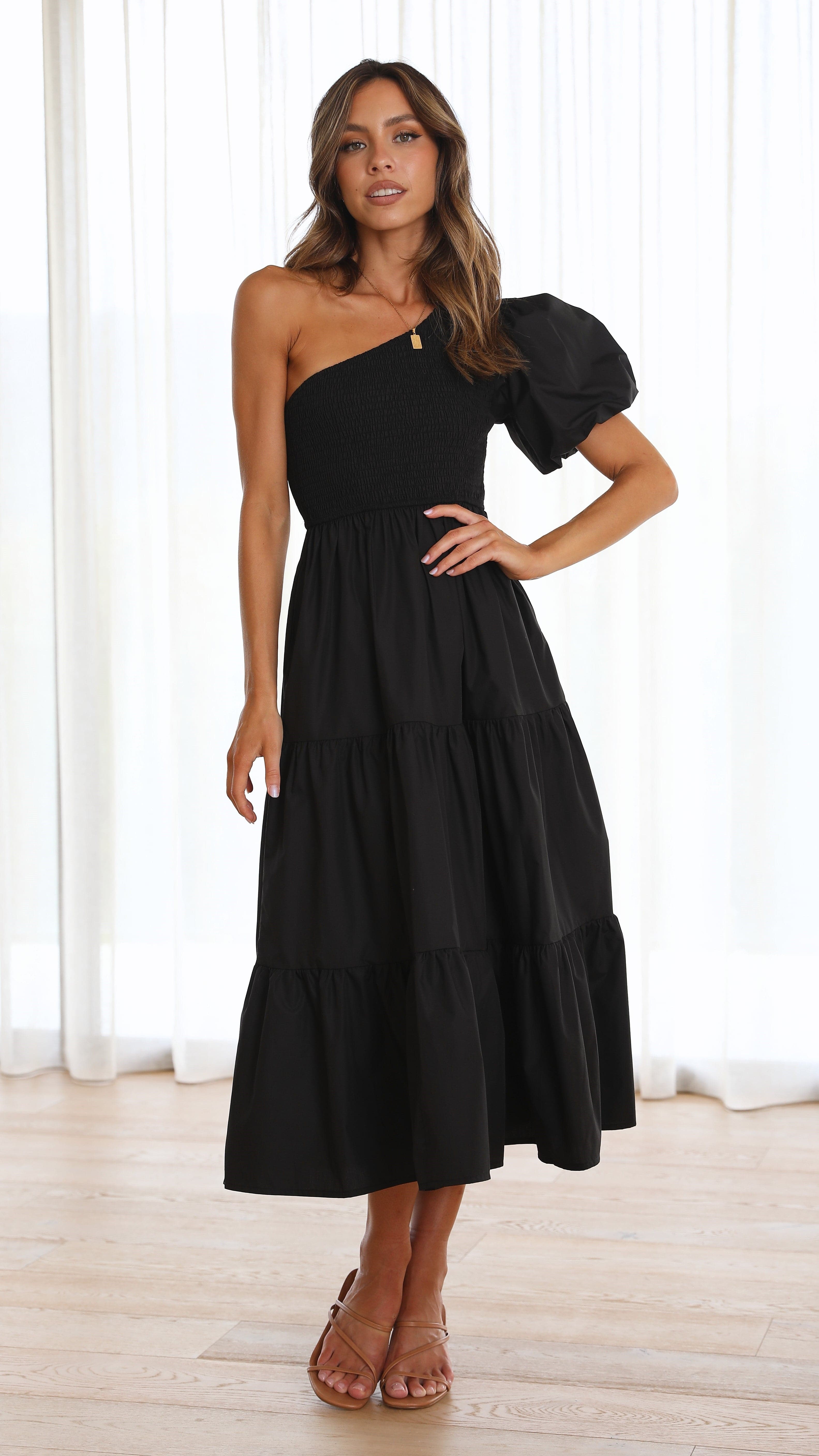 Frankie Maxi Dress - Black - Billy J