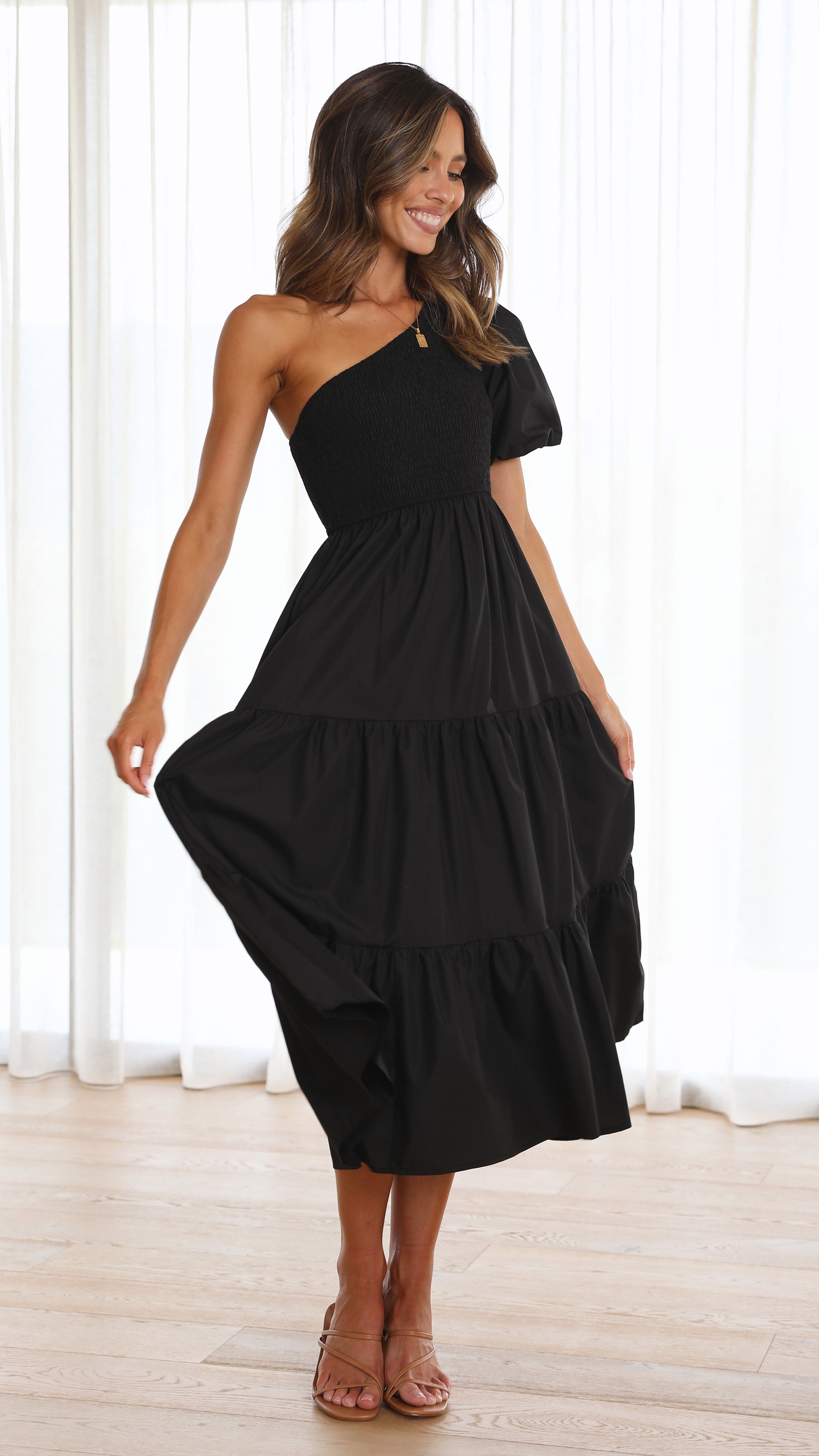 Frankie Maxi Dress - Black - Billy J