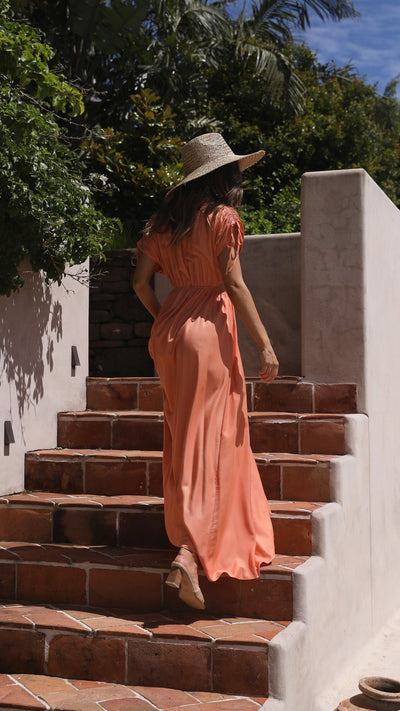 Load image into Gallery viewer, Marilyn Maxi Dress - Tangerine - Billy J
