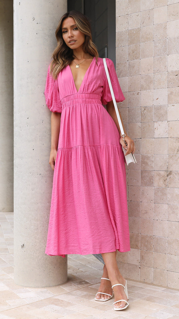 Erin Midi Dress - Pink - Billy J