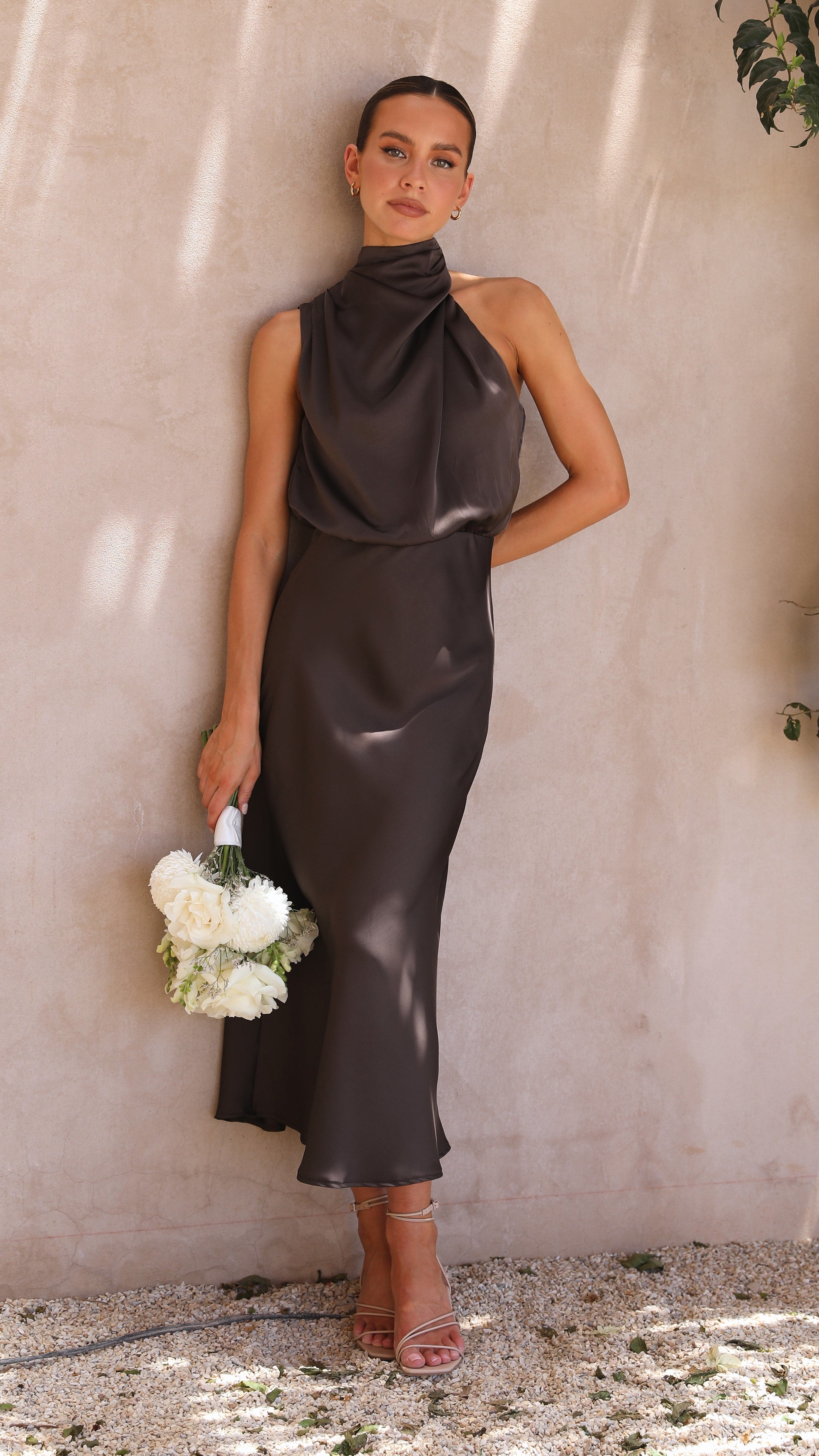 Esther Maxi Dress - Espresso - Billy J