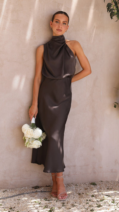 Load image into Gallery viewer, Esther Maxi Dress - Espresso - Billy J
