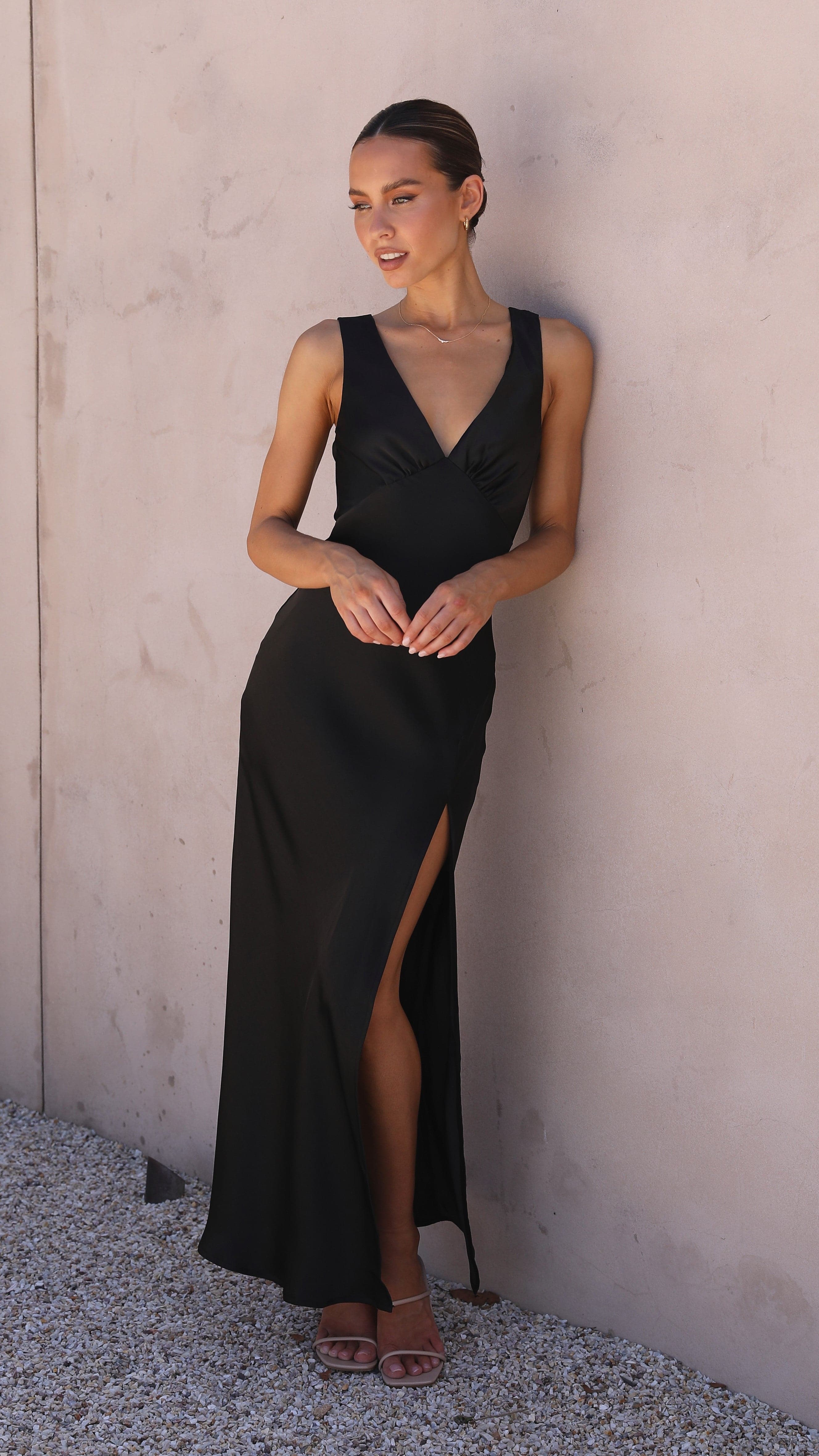 Taylor Maxi Dress - Black - Billy J