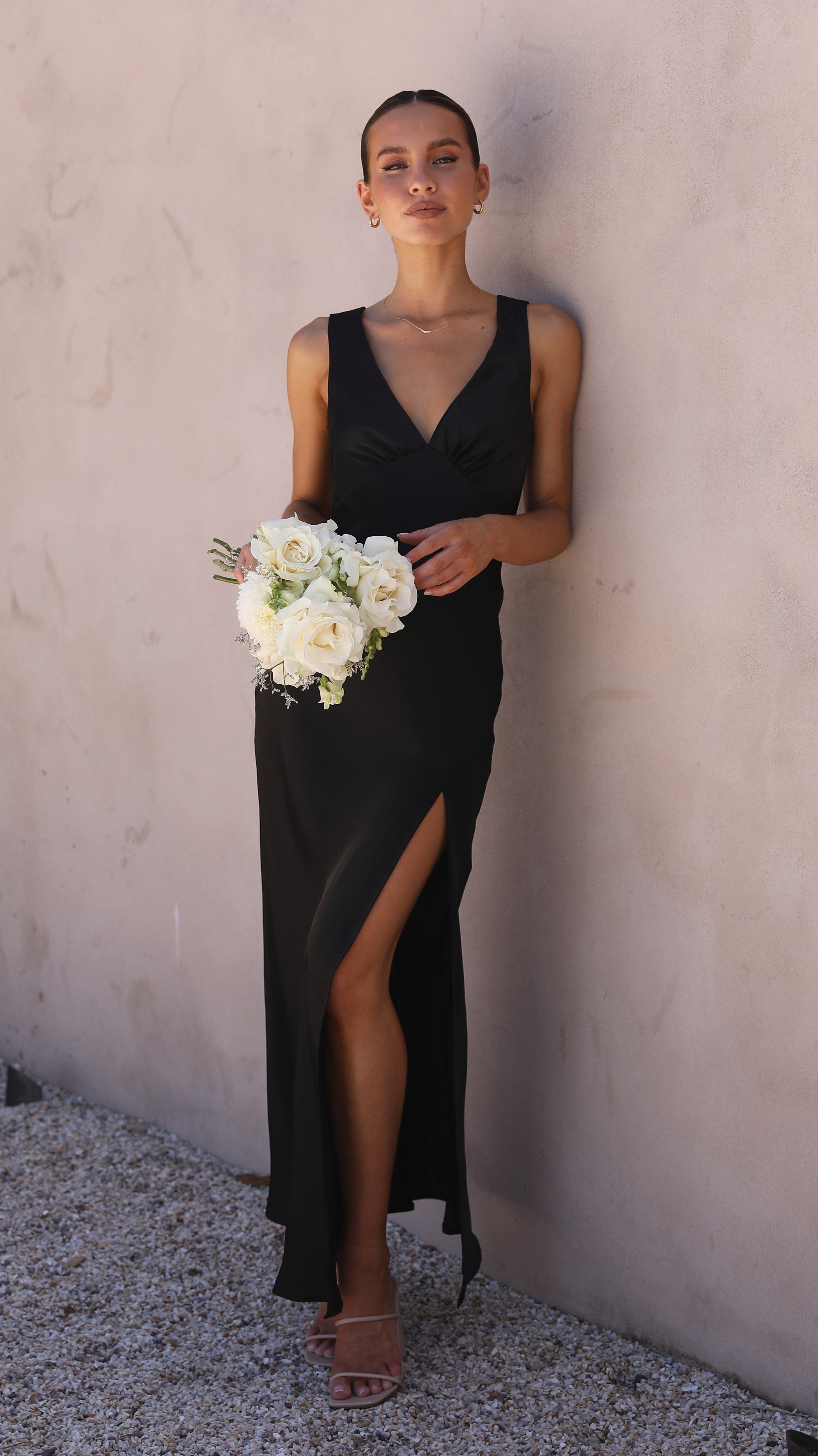 Taylor Maxi Dress - Black - Billy J