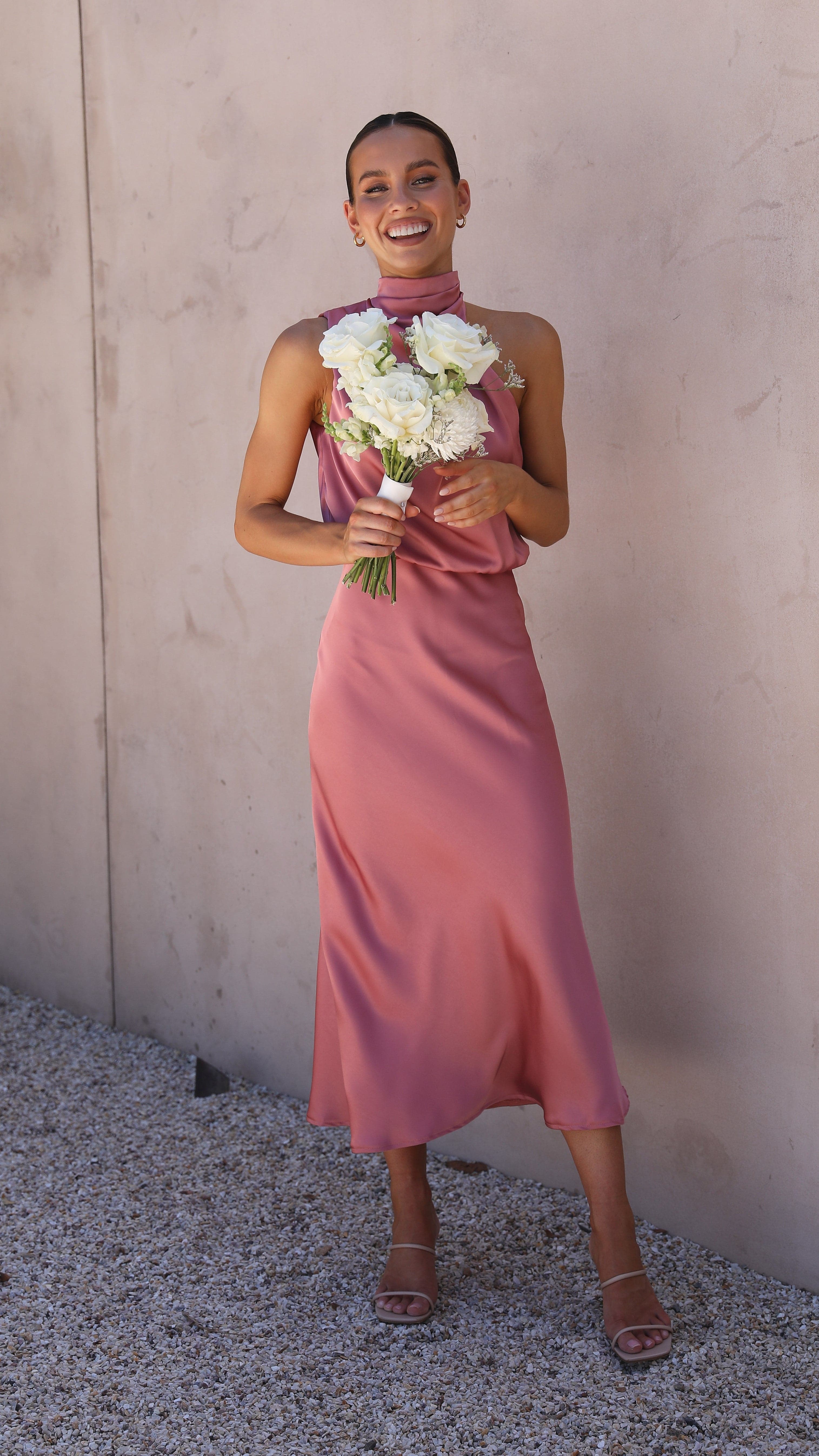 Esther Maxi Dress - Baked Rose - Billy J