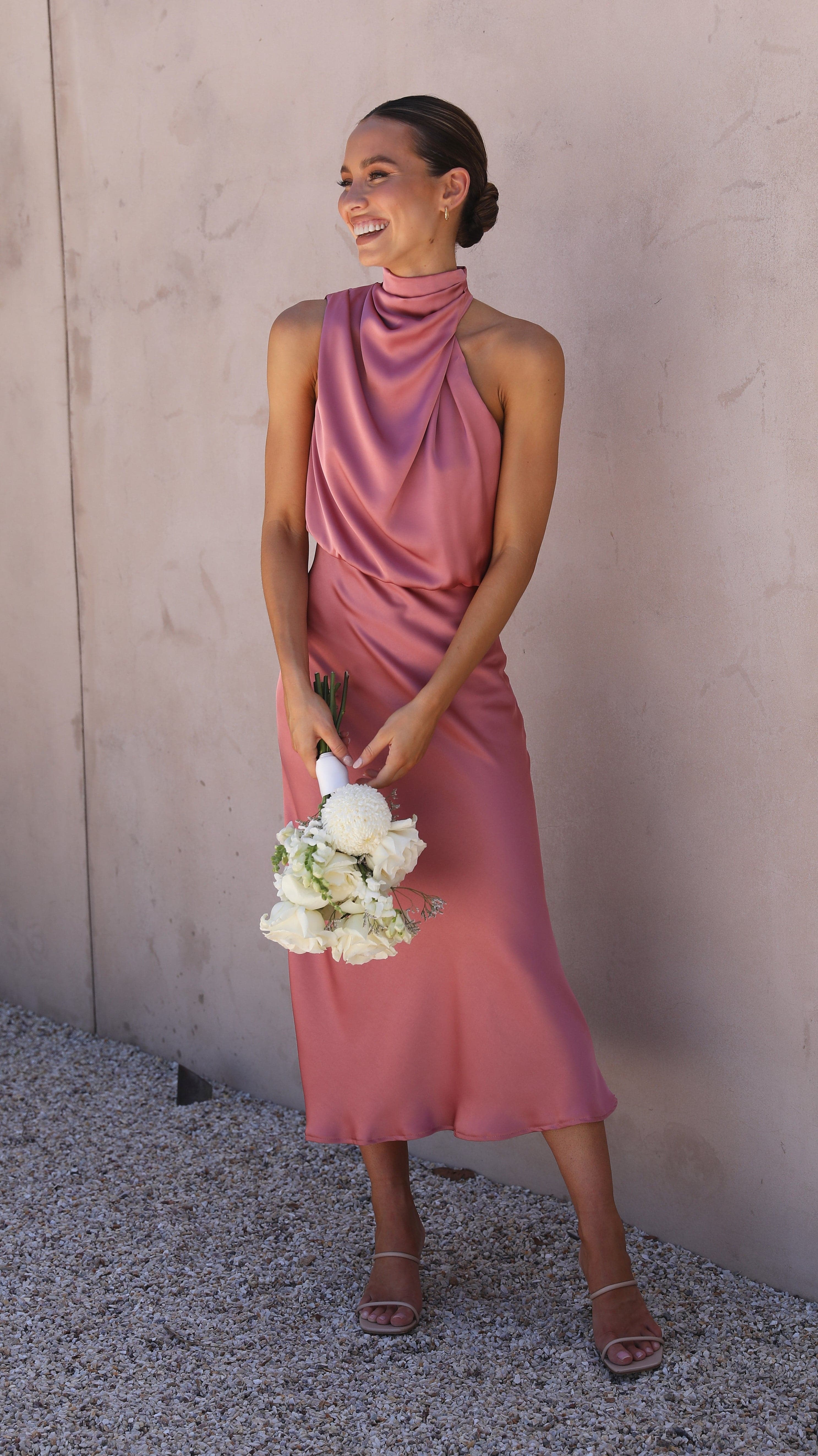 Esther Maxi Dress - Baked Rose - Billy J