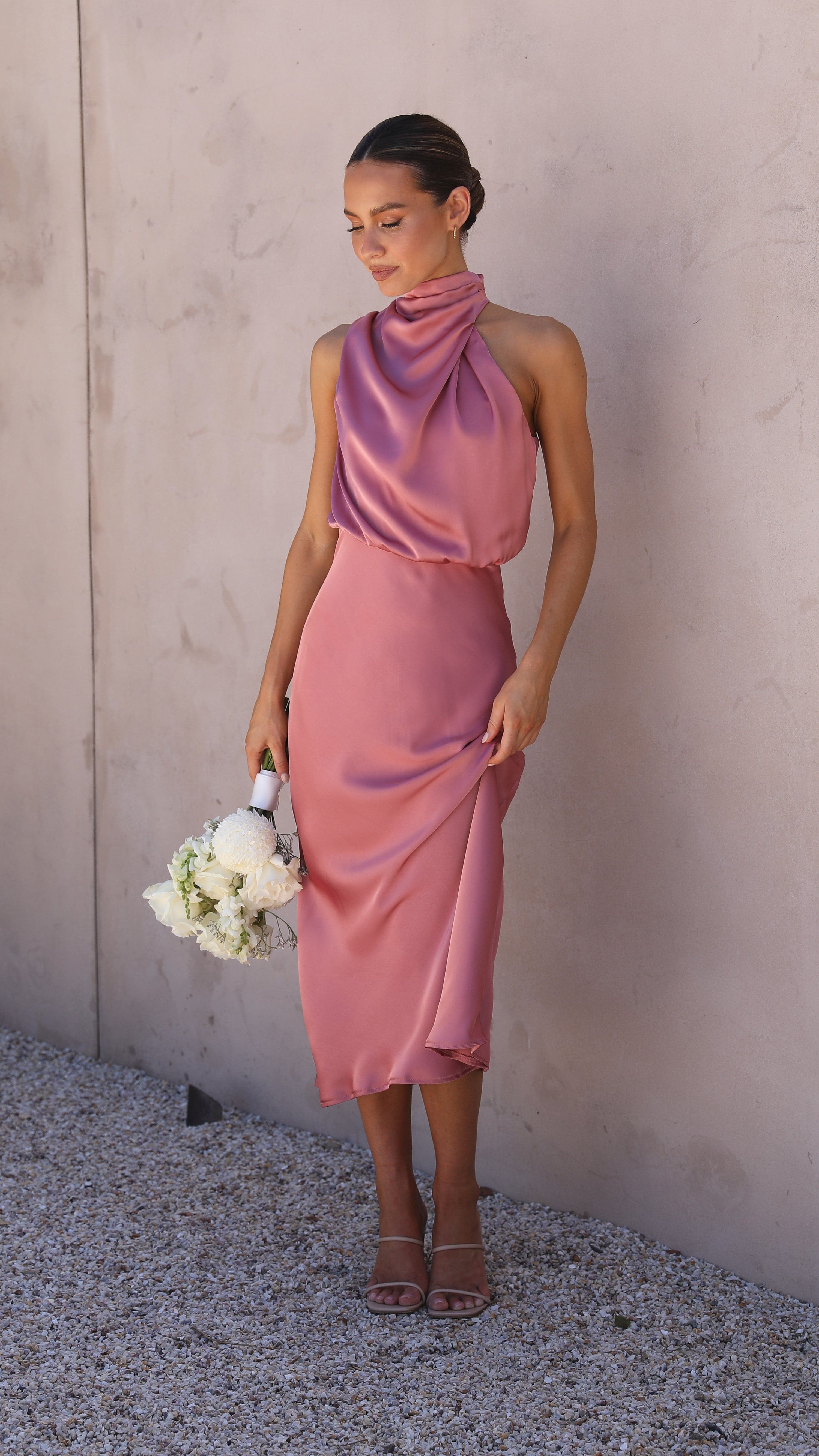 Esther Maxi Dress - Baked Rose - Billy J