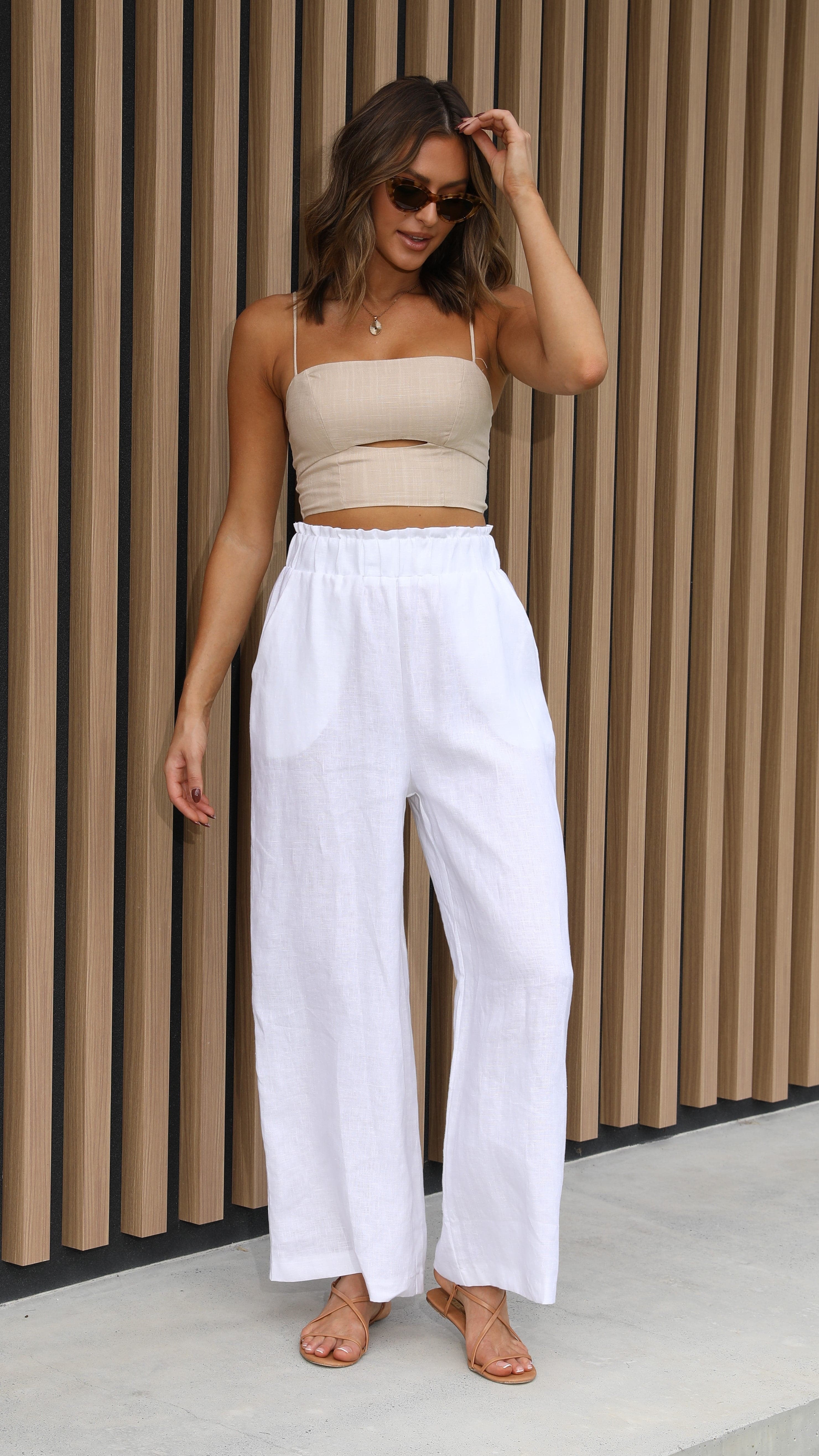 Sienna Pants - White - Billy J