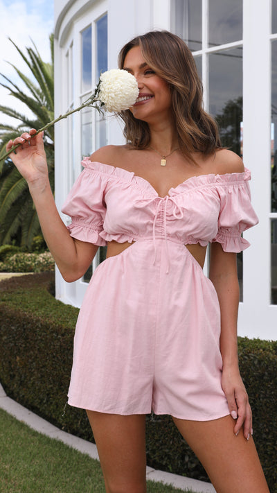 Load image into Gallery viewer, Vera Playsuit - Pink - Billy J
