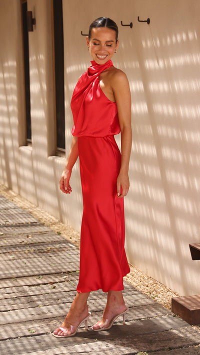 Load image into Gallery viewer, Esther Maxi Dress - Red - Billy J
