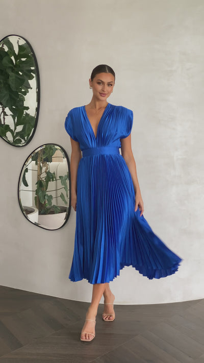 Load and play video in Gallery viewer, Gina Maxi Dress - Blue - Billy J
