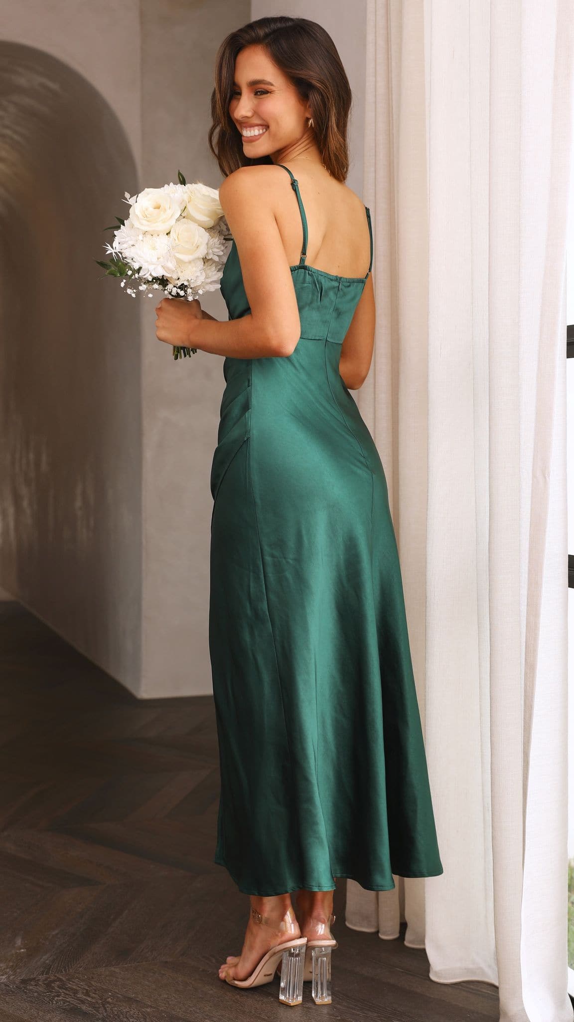 Elsa Midi Dress - Emerald - Billy J