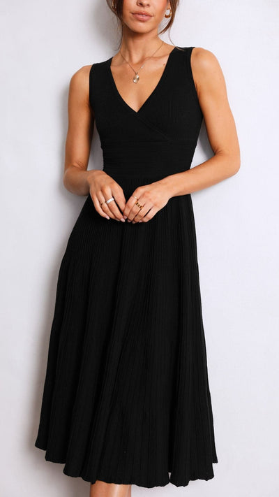 Load image into Gallery viewer, Jayde Knit Dress - Black - Billy J
