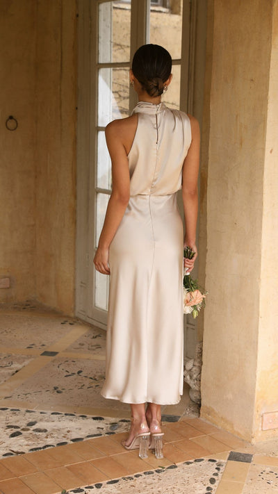 Load image into Gallery viewer, Esther Maxi Dress - Champagne - Billy J
