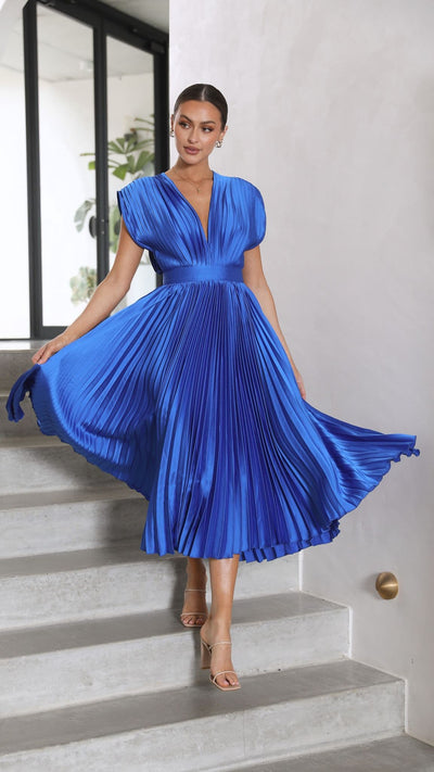 Load image into Gallery viewer, Gina Maxi Dress - Blue - Billy J
