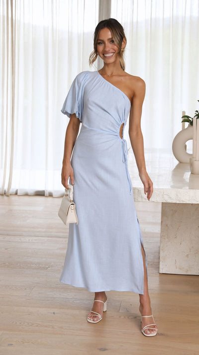 Load image into Gallery viewer, Suzie Midi Dress - Powder Blue - Billy J
