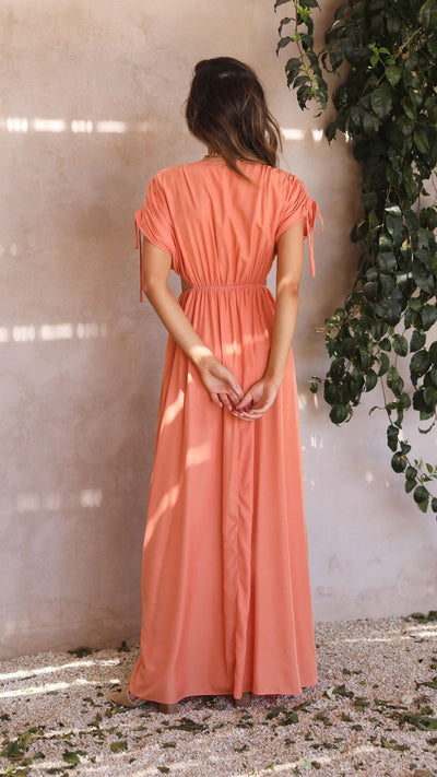 Load image into Gallery viewer, Marilyn Maxi Dress - Tangerine - Billy J
