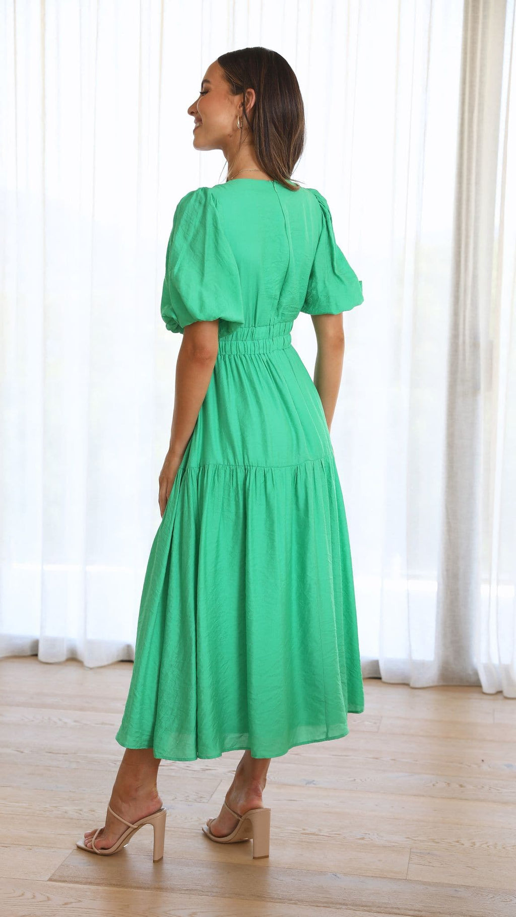 Erin Midi Dress - Green - Billy J