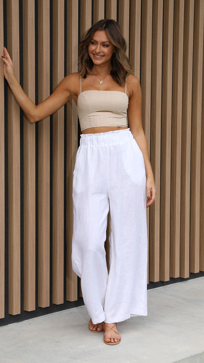 Load image into Gallery viewer, Sienna Pants - White - Billy J
