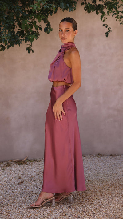 Load image into Gallery viewer, Esther Maxi Skirt - Plum - Billy J
