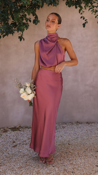 Load image into Gallery viewer, Esther Maxi Skirt - Plum - Billy J
