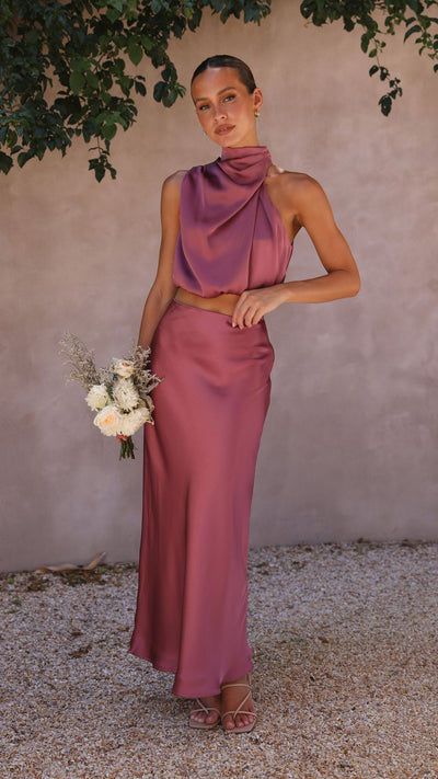 Load image into Gallery viewer, Esther Maxi Skirt - Plum - Billy J
