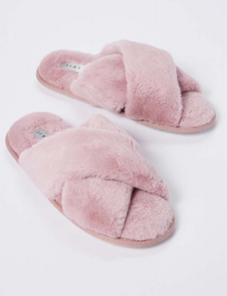 Jessica Fluffy Slippers - Light Pink - Billy J