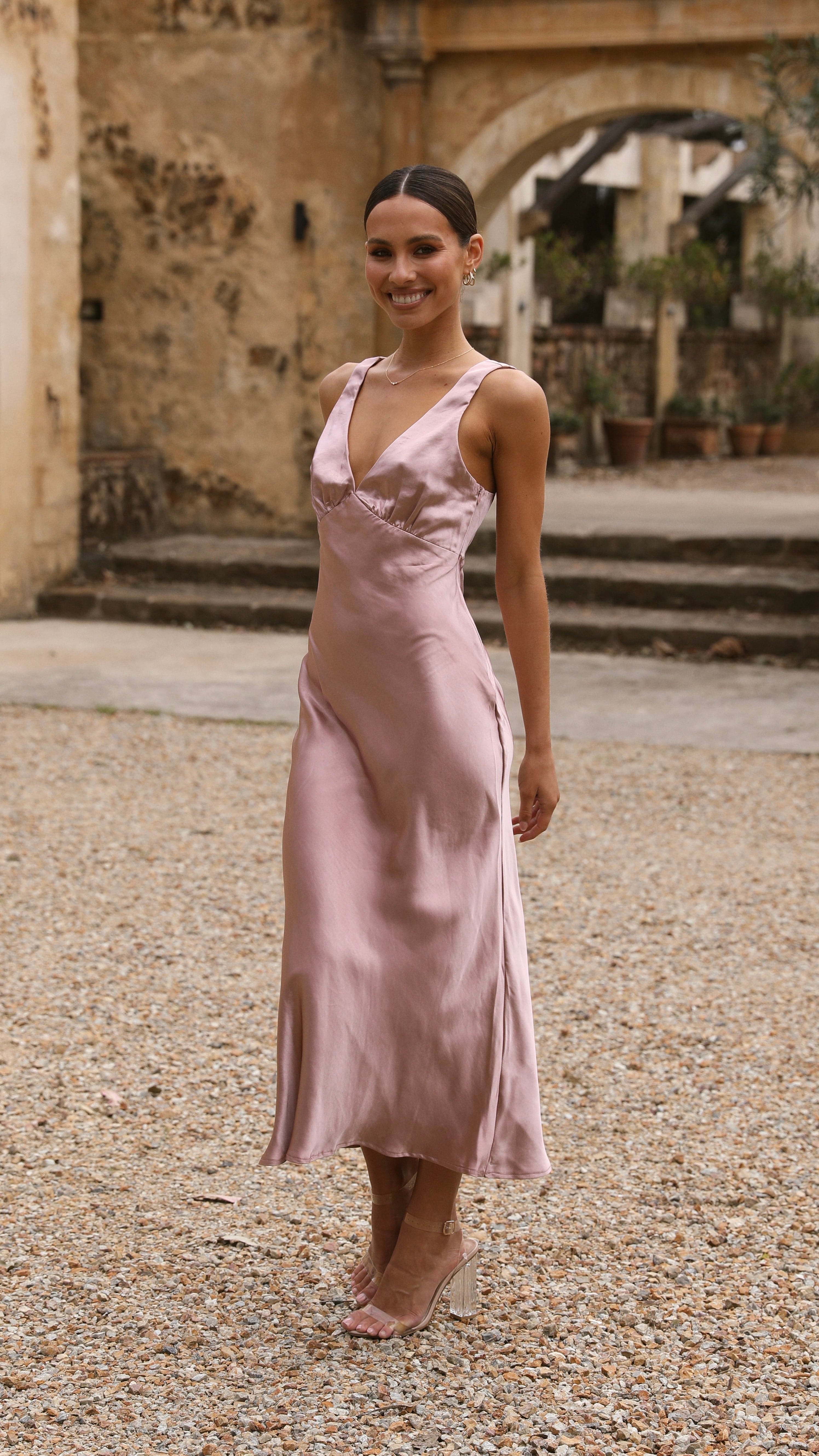 Sammie Maxi Dress - Dusty Pink - Billy J