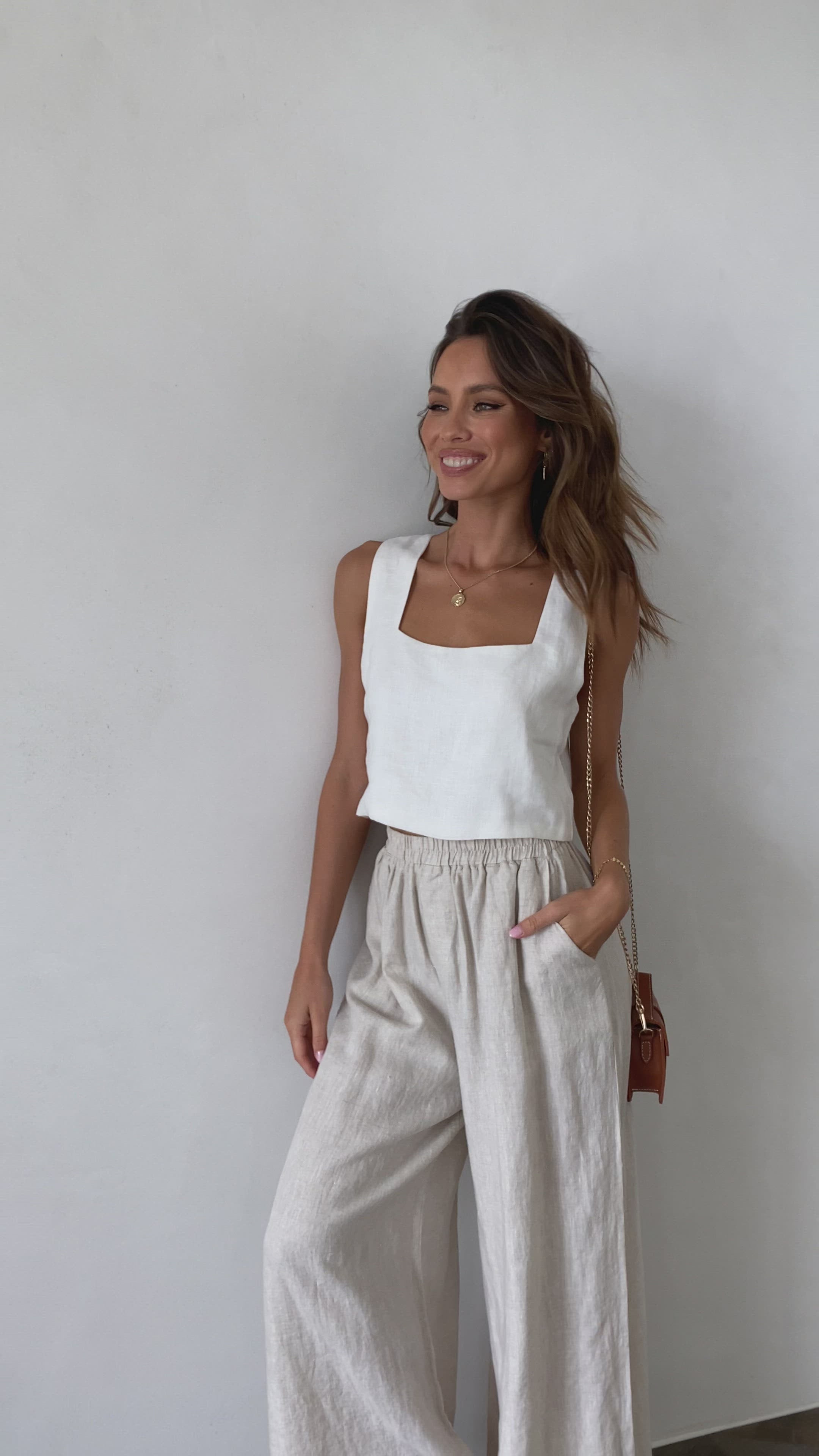 Tillie Crop Top - White - Billy J