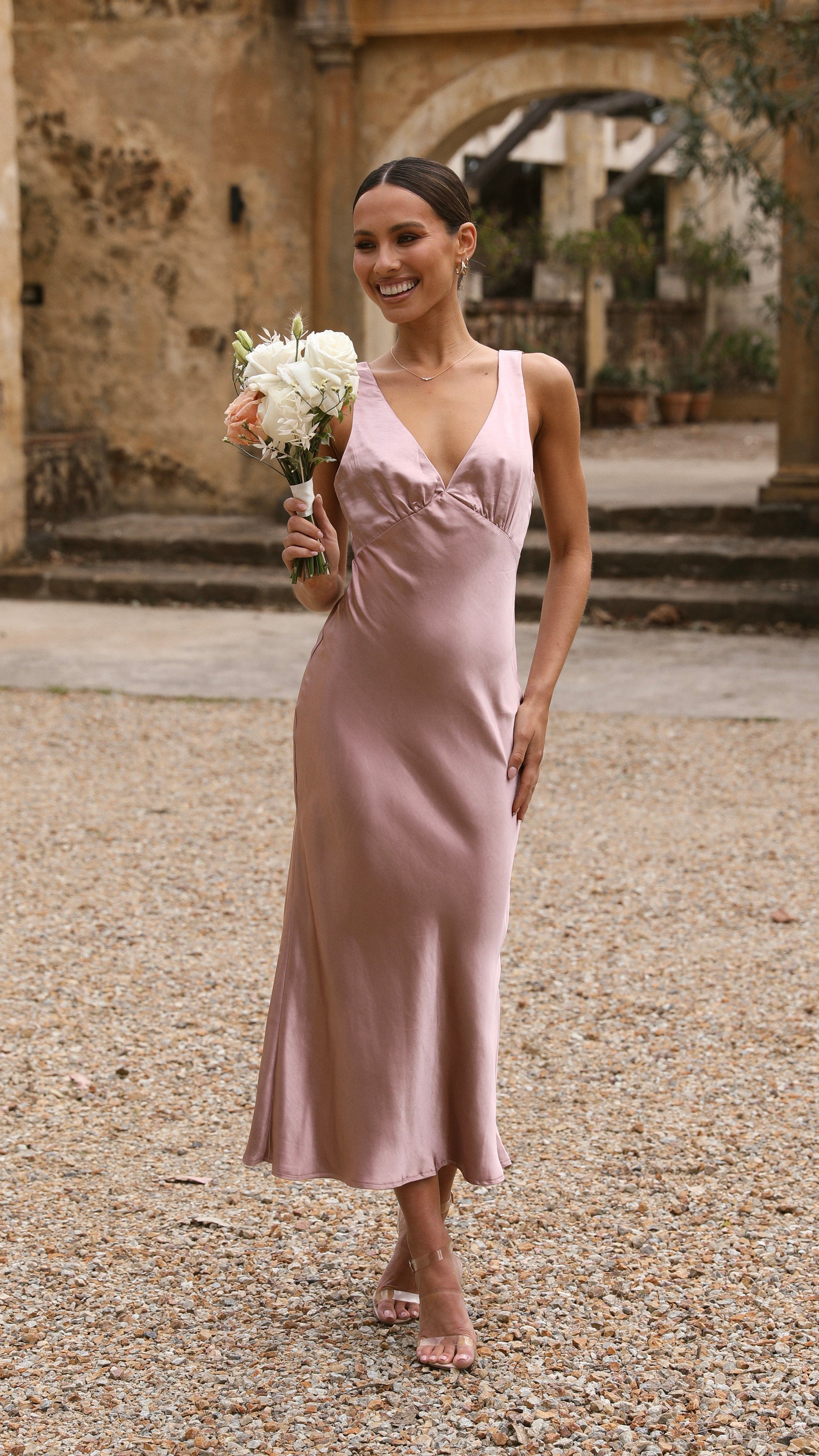 Sammie Maxi Dress - Dusty Pink - Billy J