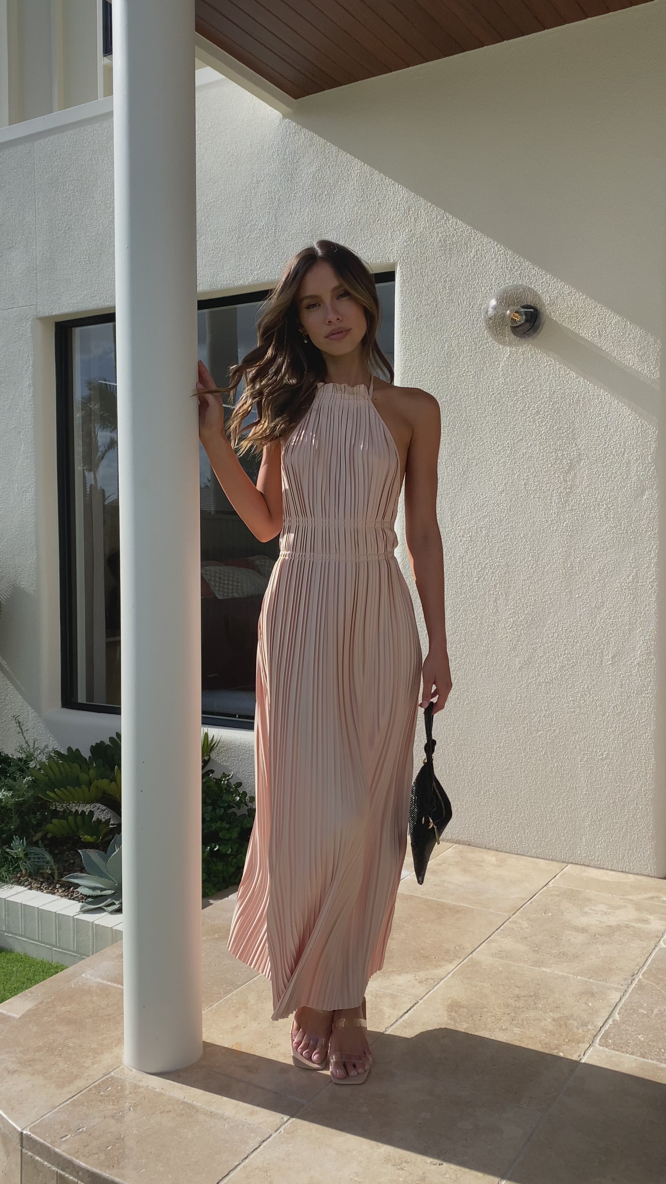 Load video: Frances Maxi Dress - Champagne - Billy J