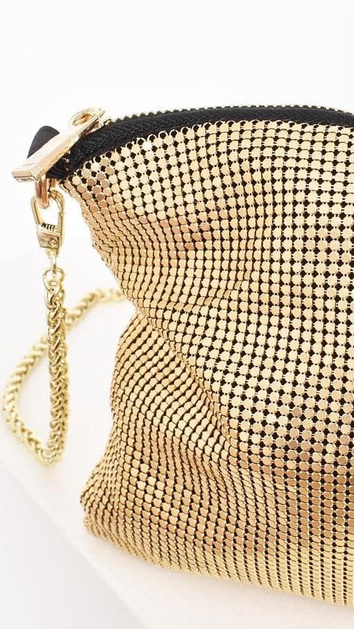 Chain Mesh Bag - Gold - Billy J