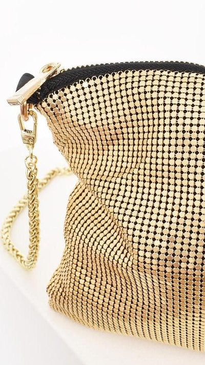 Load image into Gallery viewer, Chain Mesh Bag - Gold - Billy J
