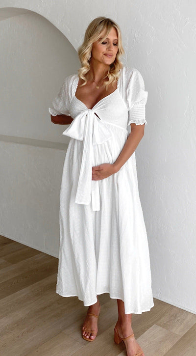 Load image into Gallery viewer, Cierra Midi Dress - White - Billy J
