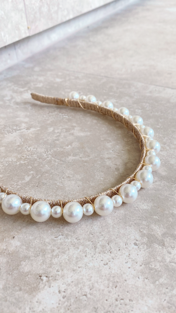 Pearla Headpiece - Pearl & Gold - Billy J