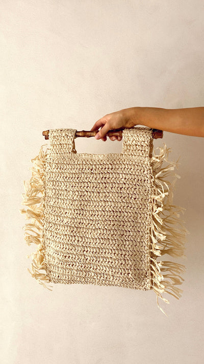 Load image into Gallery viewer, Fringe Edge Shopper Bag - Natural - Billy J
