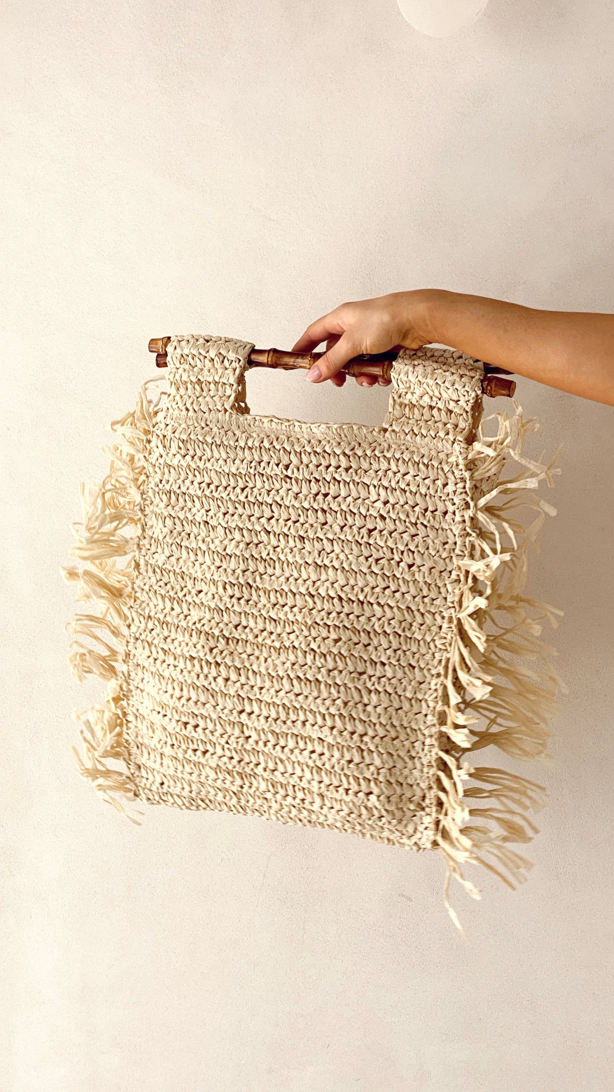 Fringe Edge Shopper Bag - Natural - Billy J