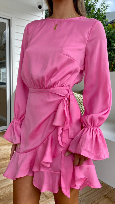 Load image into Gallery viewer, Geneva Dress - Hot Pink - Billy J
