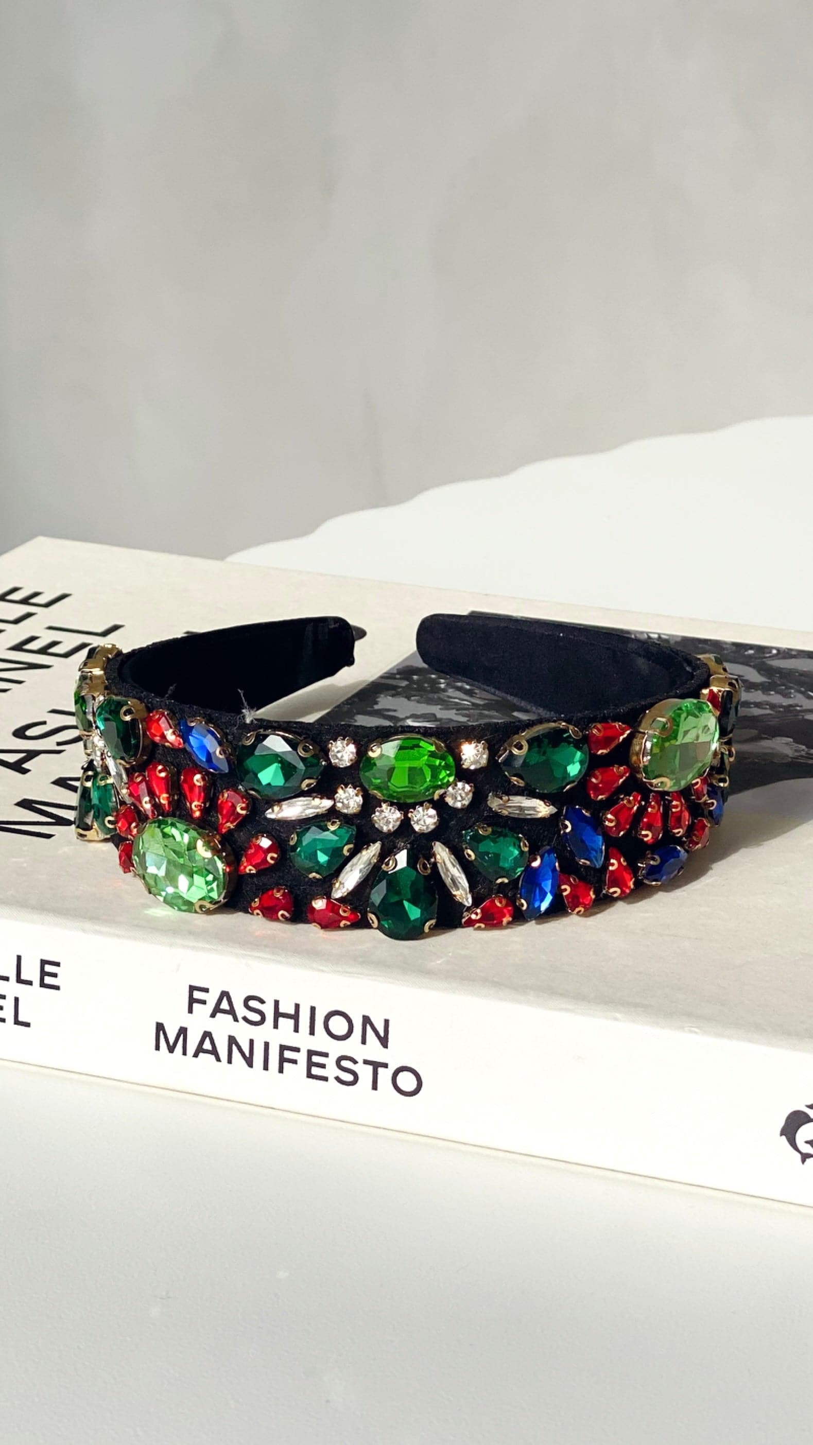 Flower Garden Jewelled Headband - Green/Multi - Billy J