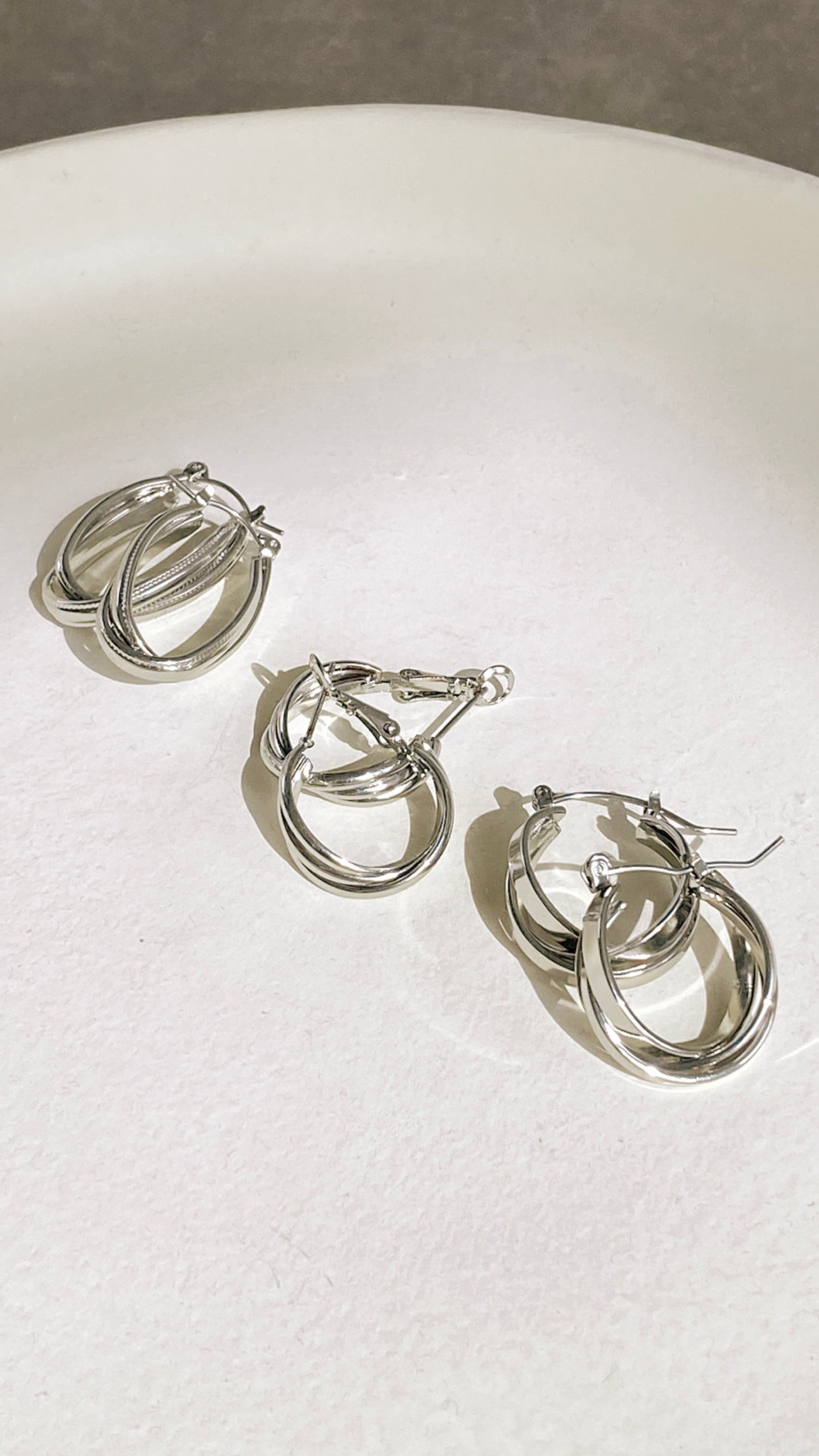 Maya Twist Earrings Set - Silver - Billy J