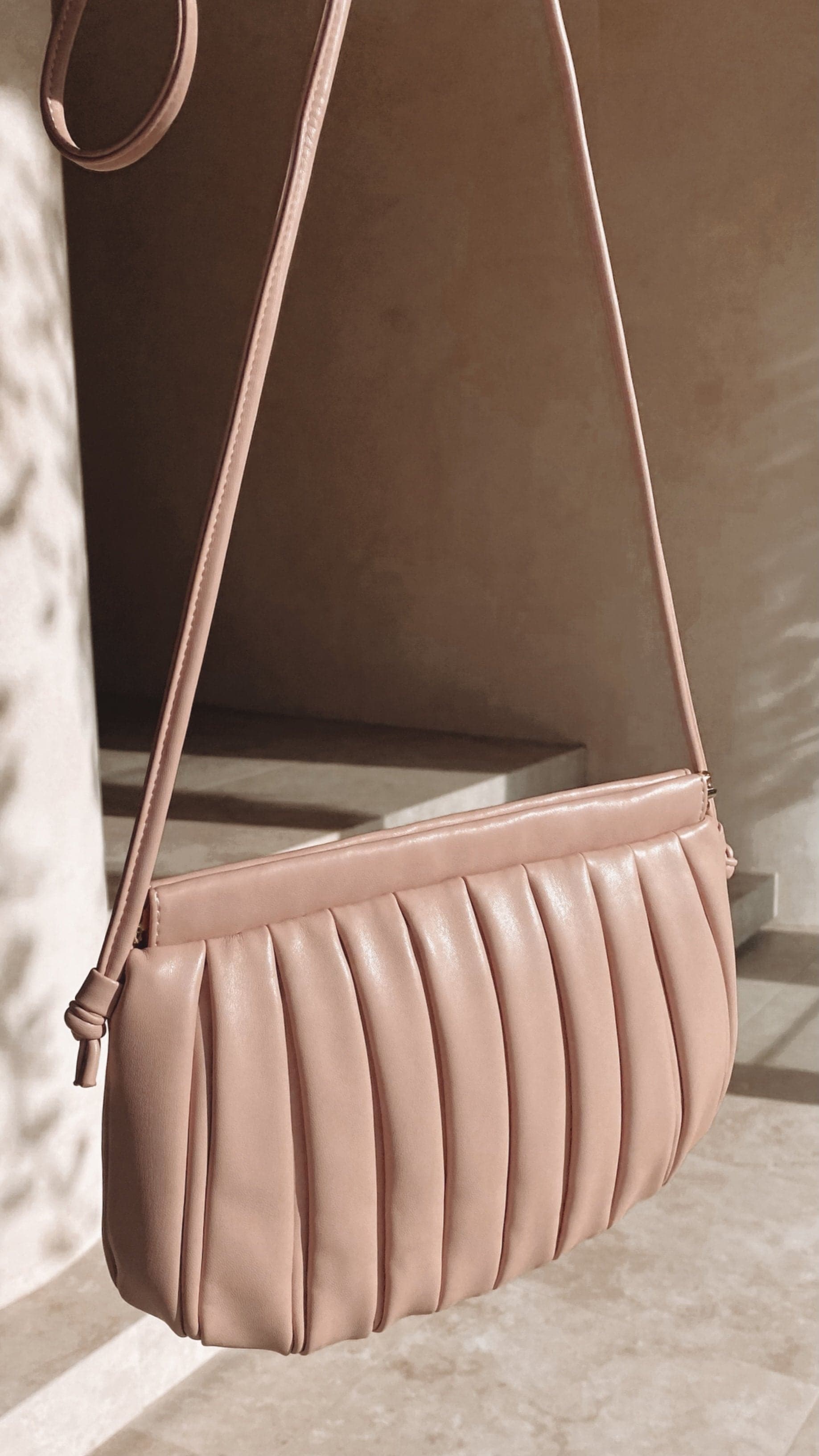 Box Pleat Snap Top Bag - Rose Pink - Billy J