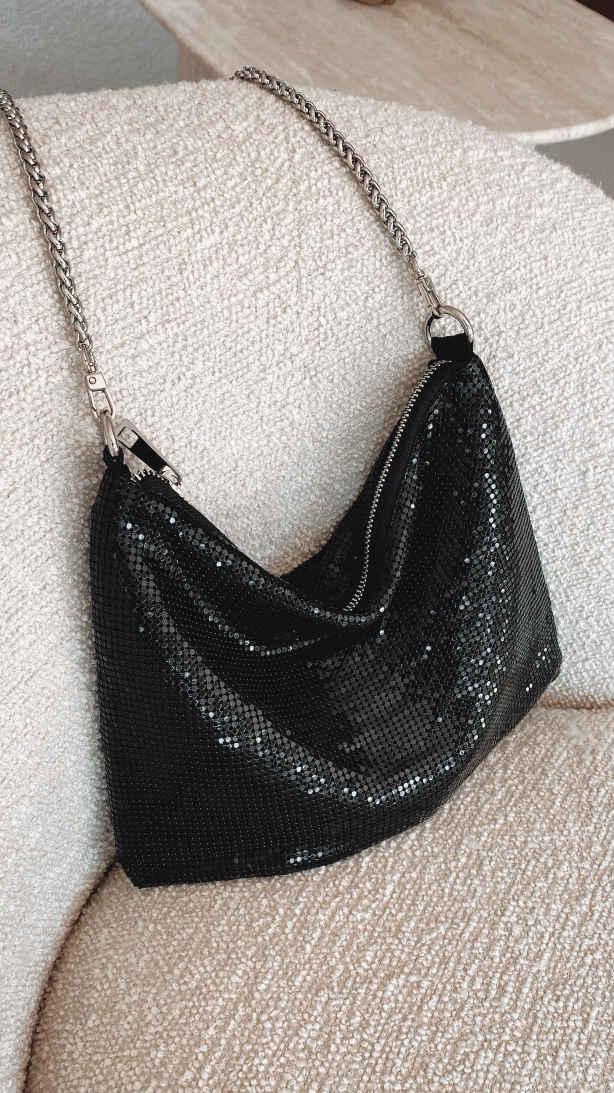 Chain Mesh Bag - Black - Billy J