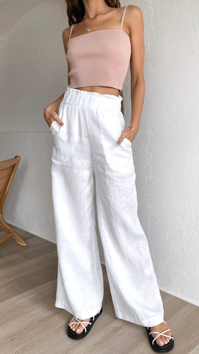 Load image into Gallery viewer, Sienna Pants - White - Billy J
