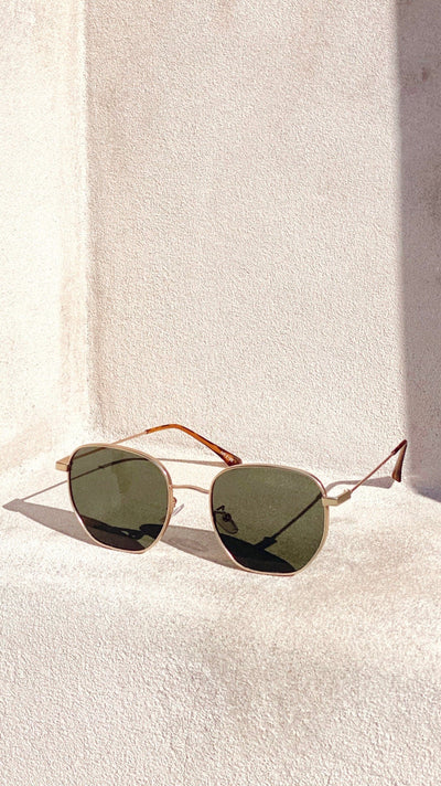 Load image into Gallery viewer, Karmen Sunglasses - Moss/Gold - Billy J
