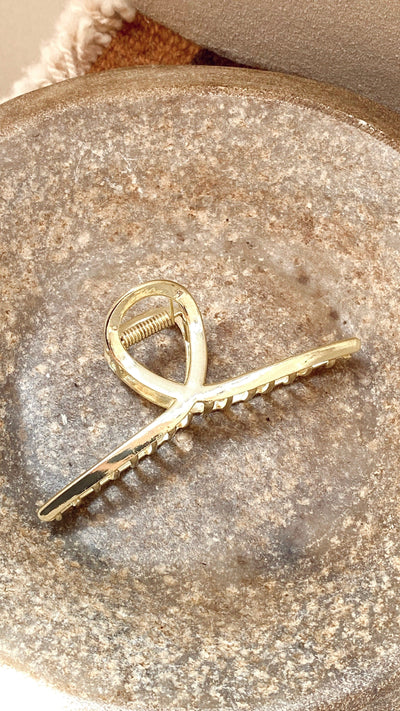 Load image into Gallery viewer, Wallia Claw Clip - Gold - Billy J
