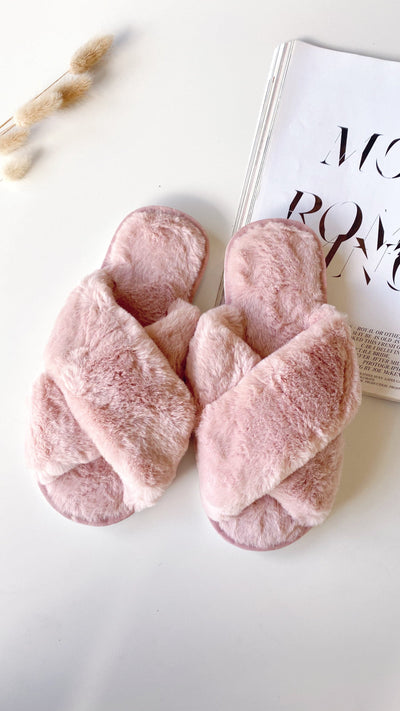 Load image into Gallery viewer, Jessica Fluffy Slippers - Light Pink - Billy J
