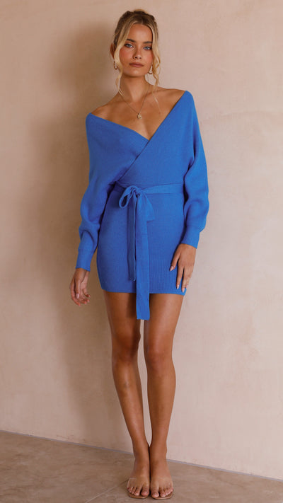 Load image into Gallery viewer, Parisian Dress - Blue - Billy J
