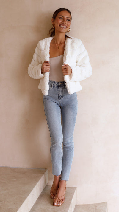 Load image into Gallery viewer, Tully Crop Jacket - White - Billy J
